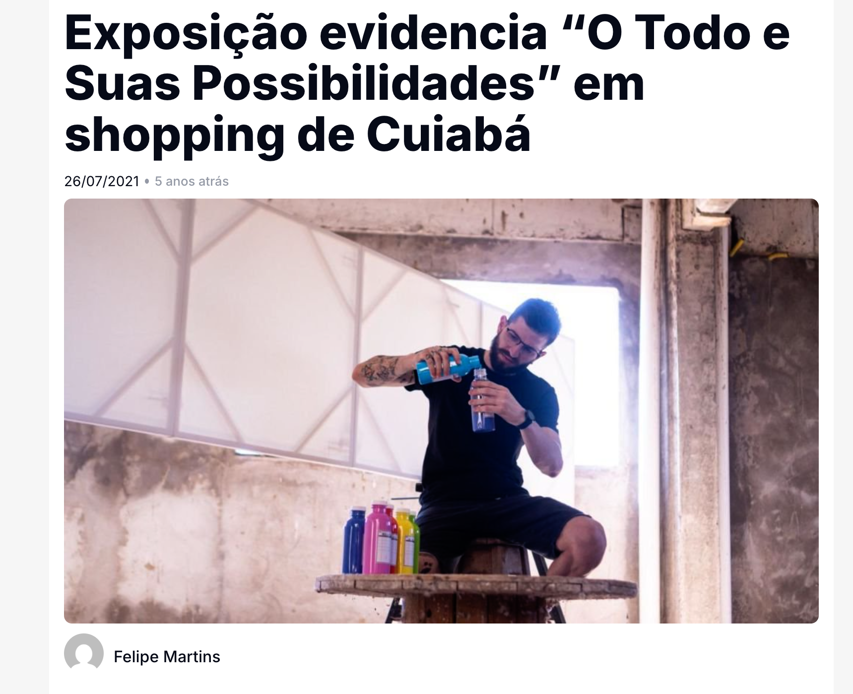 Exposição evidencia "O Todo e Suas Possibilidades" em shopping de Cuiabá